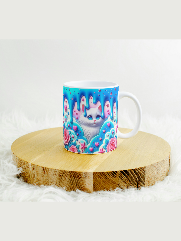 DeepCraft Best Quality 3D Görünümlü Mavi Kedi Kupa Yılbaşı,Sevgililer Günü, Hediyelik Kupa 300ML DeepCraft Best Quality 3D Görünümlü Mavi Kedi Kupa Yılbaşı,Sevgililer Günü, Hediyelik Kupa 300ML