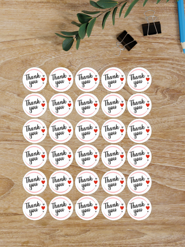 DeepCraft ThankYou Sticker Folyo Etiket Ambalaj Paketleme Etiketi - 4x4 Cm 90 Adet DeepCraft ThankYou Sticker Folyo Etiket Ambalaj Paketleme Etiketi - 4x4 Cm 90 Adet