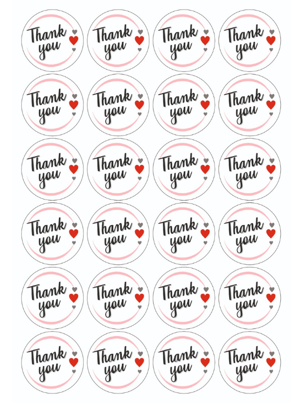 DeepCraft ThankYou Sticker Folyo Etiket Ambalaj Paketleme Etiketi - 4x4 Cm 90 Adet DeepCraft ThankYou Sticker Folyo Etiket Ambalaj Paketleme Etiketi - 4x4 Cm 90 Adet