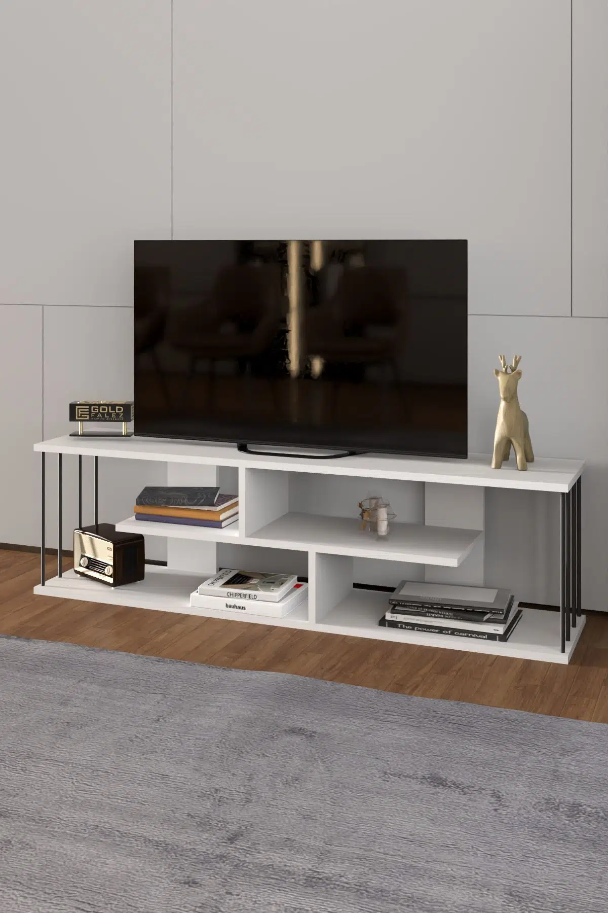 Gzd TV Ünitesi Beyaz 140 cm