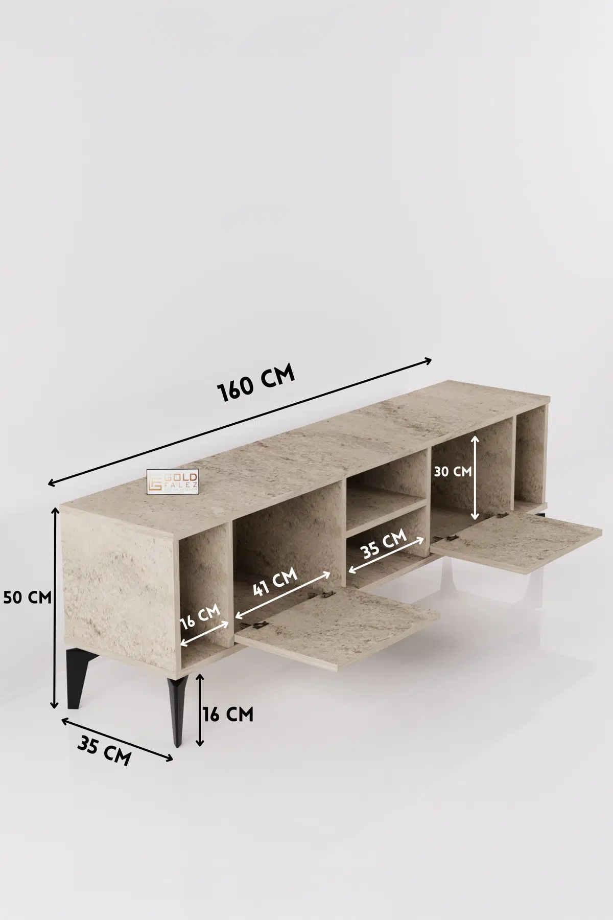 Linya TV Sehpası Suntalam Ekru 160x35 cm