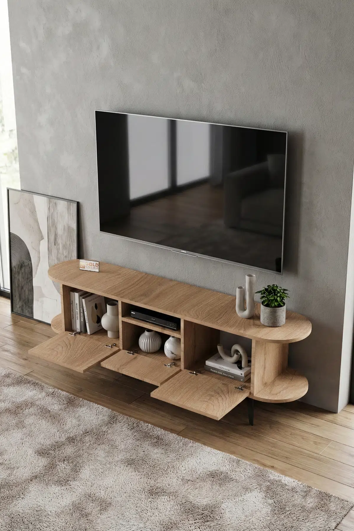 Mira TV Sehpası Suntalam Bej 160x35 cm