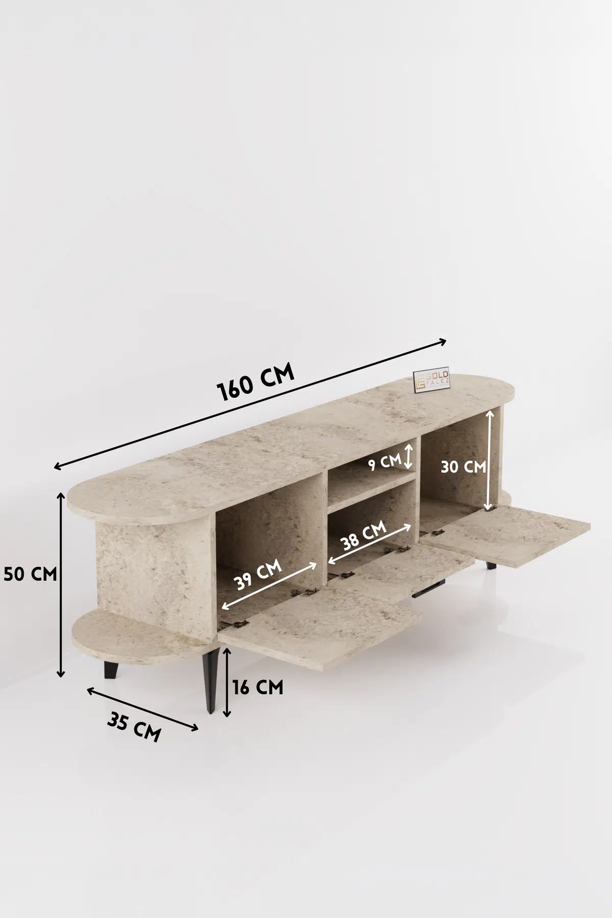 Mira TV Sehpası Suntalam Ekru 160x35 cm