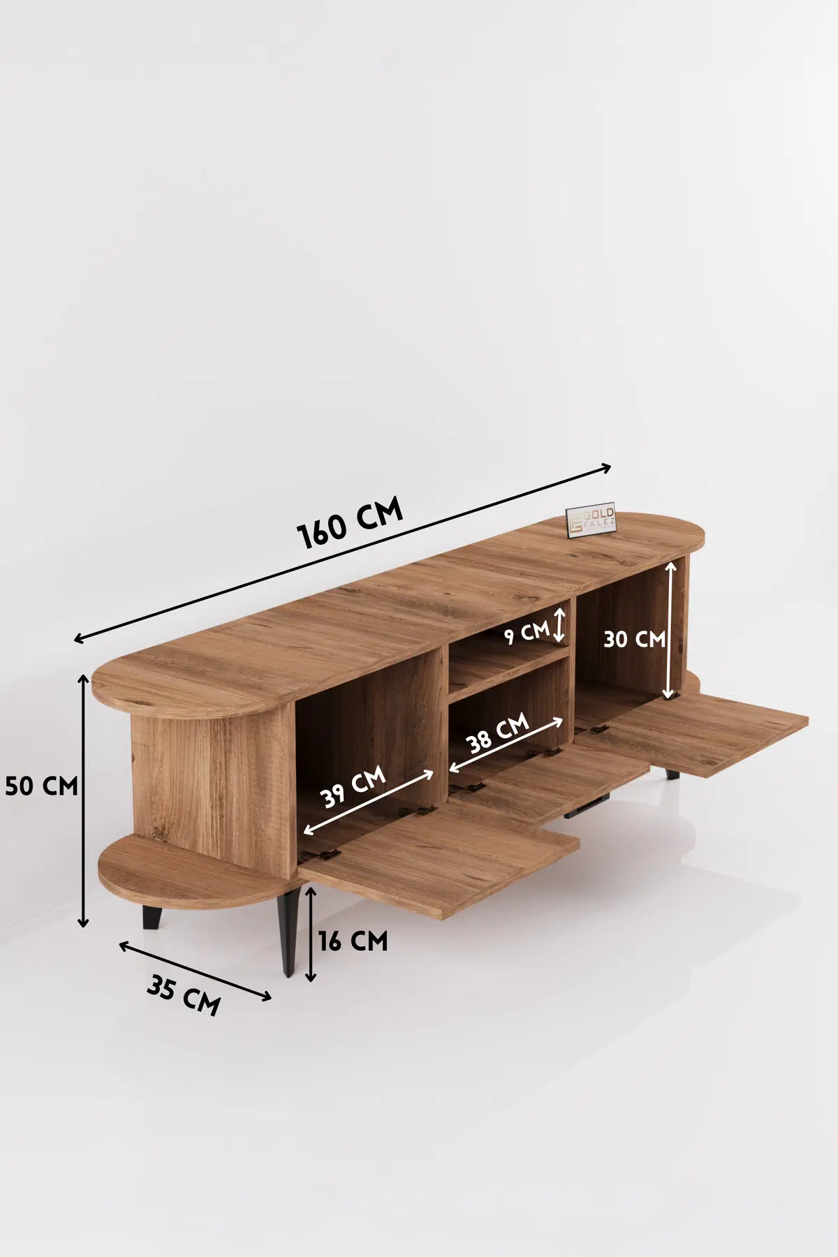 Mira TV Sehpası Suntalam Siyah 160x35 cm