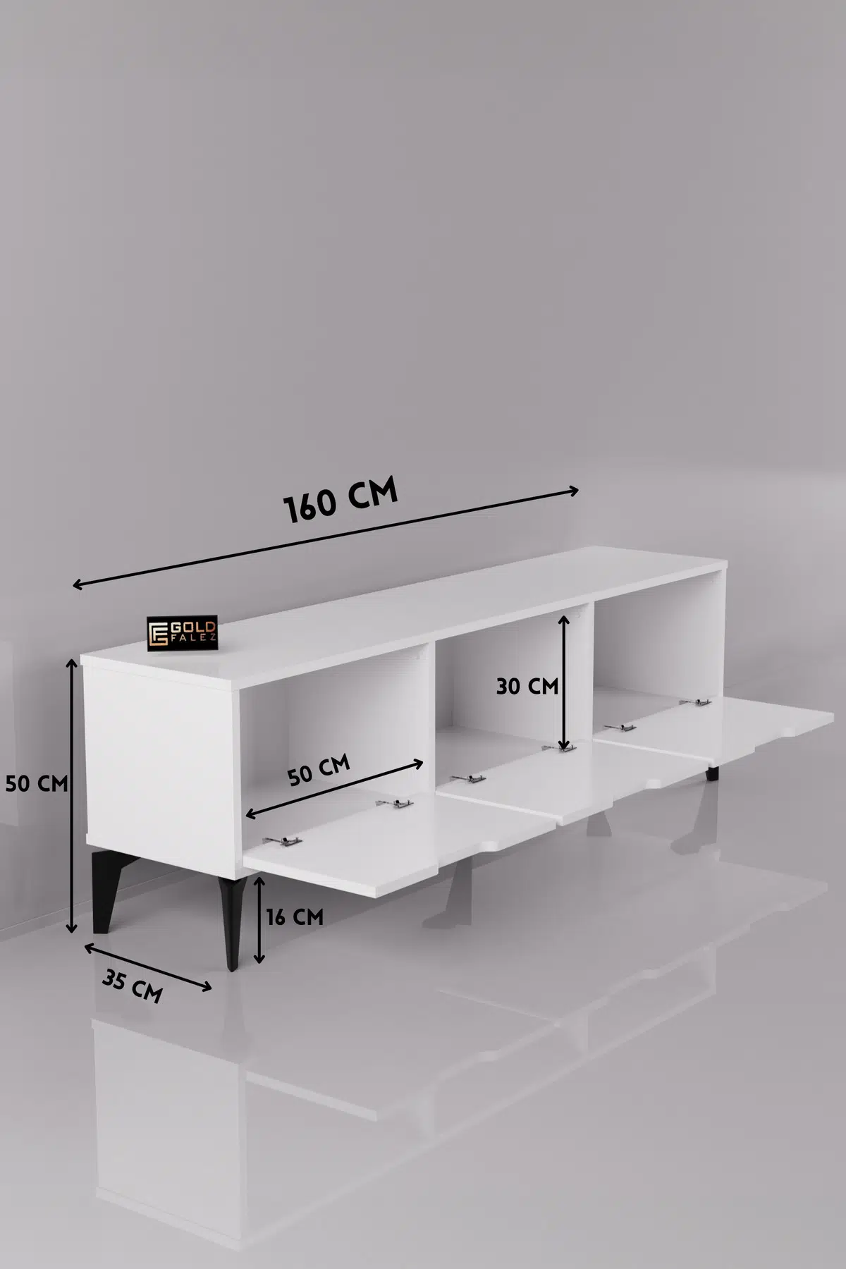 Royal TV Sehpası Suntalam Beyaz 160x35