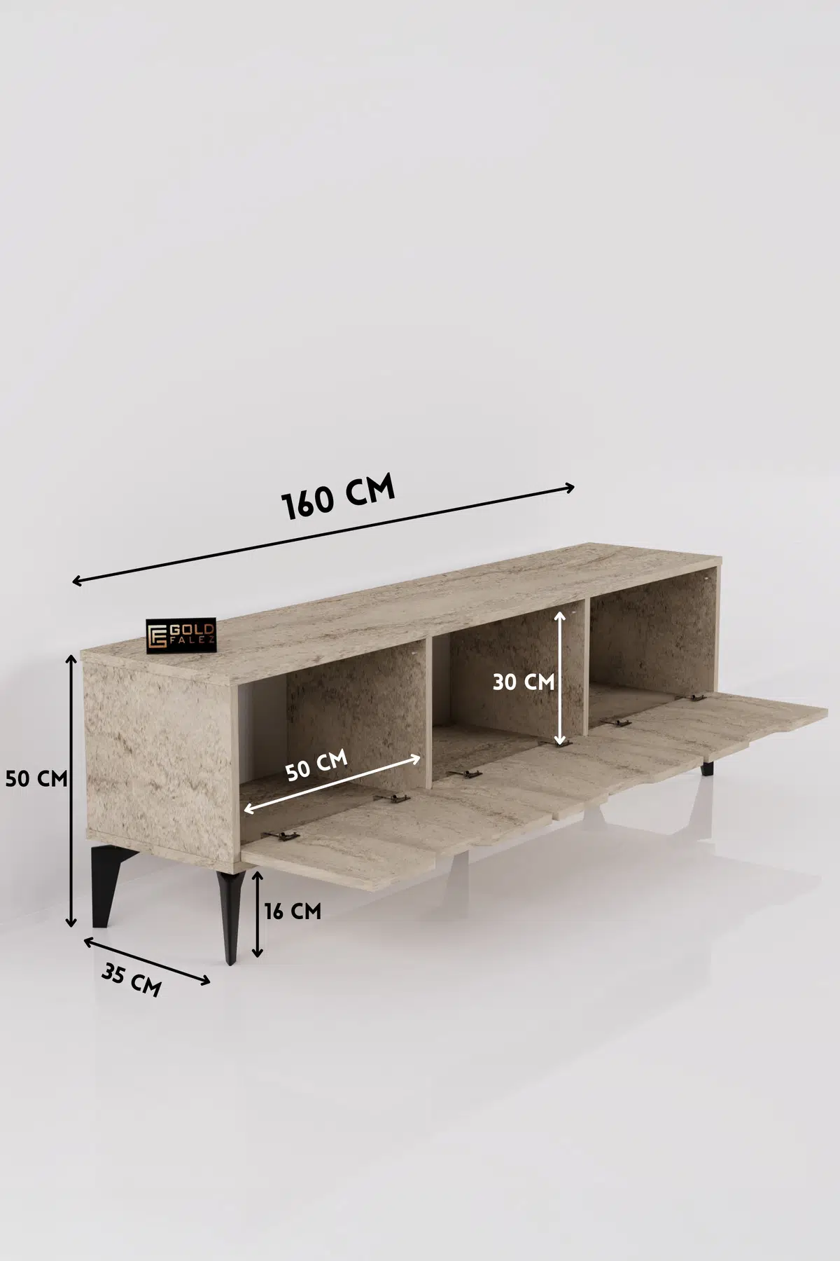 Royal TV Sehpası Suntalam Ekru 160x35
