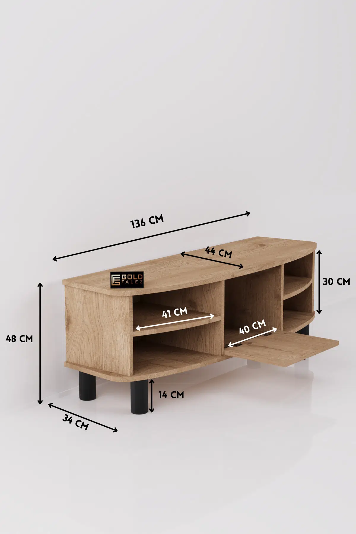 Vienna TV Sehpası Suntalam Bej 136x44 cm