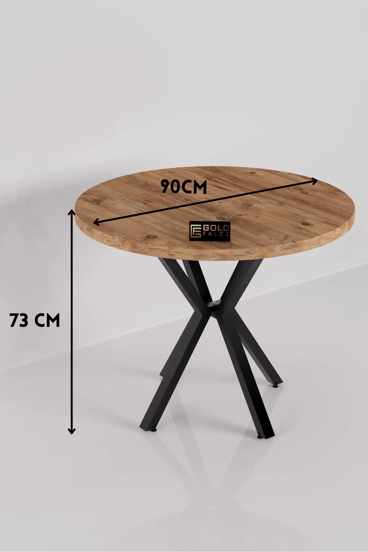 Yuvarlak Masa Atlantik Kahverengi 90 cm