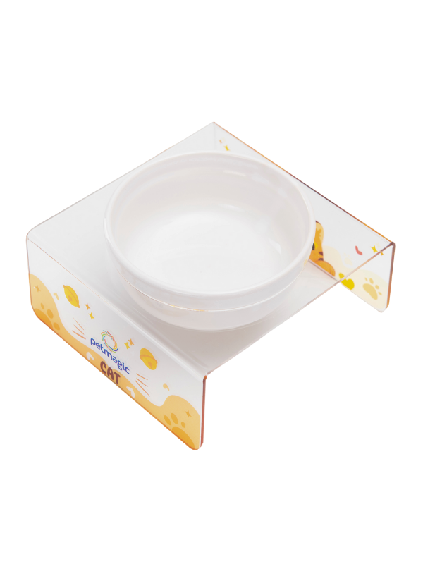 Petmagic Akrilik Beyaz Seramik Tekli Evcil Hayvan Kedi ve Mini Irk Köpek Mama Kabı-Şeffaf Cat Petmagic Akrilik Beyaz Seramik Tekli Evcil Hayvan Kedi ve Mini Irk Köpek Mama Kabı-Şeffaf Cat